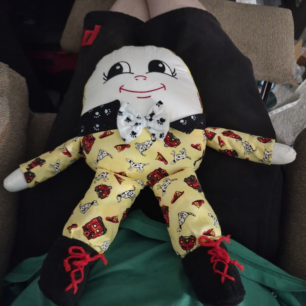Vintage Humpty Dumpty Plush Toy 17 in Tall